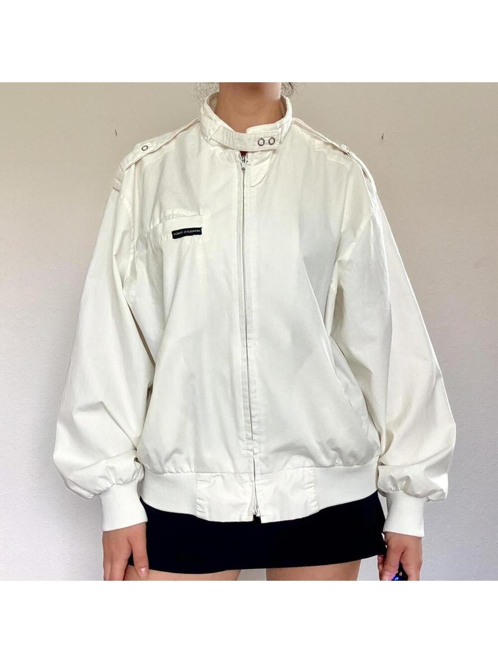 Members Only White Bomber Jacket